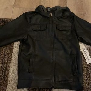 Ring of Fire boys faux leather jacket, XL (new)